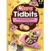 INABA Cat Churu Tidbits Tuna and Salmon Recipe 8x12g bocconcini morbidi e cremosi con tonno e salmone per gatti