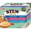 INABA Cat Ciao Stew Creamy Variety 24x40g mix prelibatezze con pollo, pesce e capesante in salsa cremosa