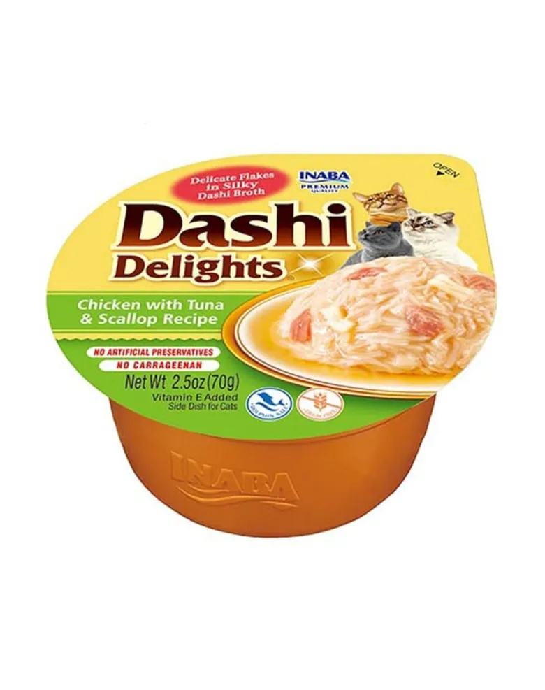 INABA Cat Dashi Delights Pollo, tonno e capesante 70g