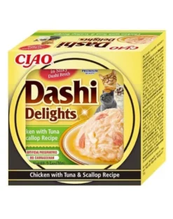INABA Cat Dashi Delights Pollo, tonno e capesante 70g