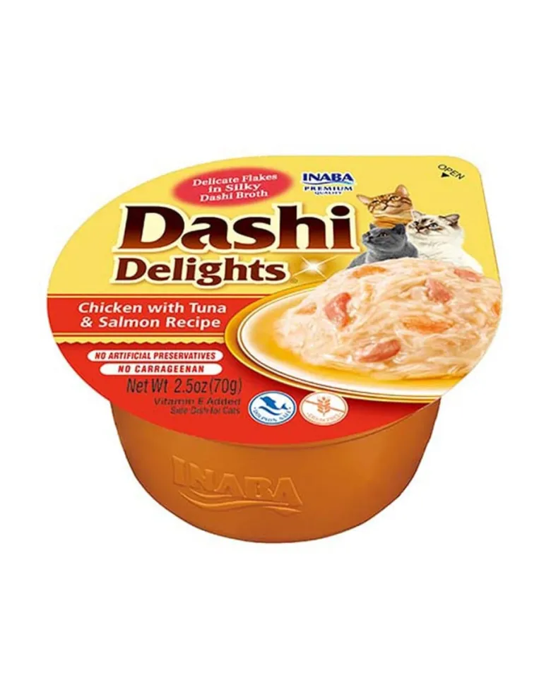 INABA Cat Dashi Delights Pollo, tonno e salmone 70g