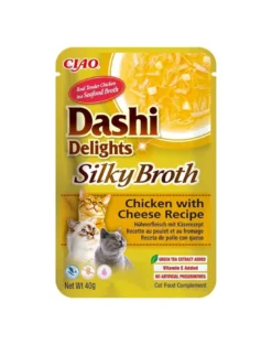 INABA Cat Dashi Delights Silky Broth Pollo e formaggio 40g