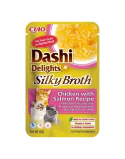 INABA Cat Dashi Delights Silky Broth Pollo e salmone 40g