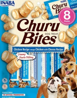 INABA Churu Bite Chicken 8x12g wraps con pollo e formaggio per cani