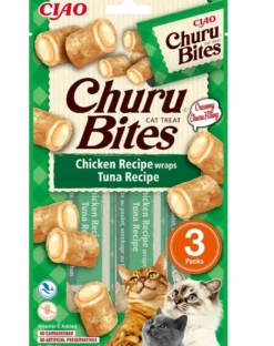 INABA Churu Bites Chicken tuna wrap 3x10g bocconcini con tonno per gatti