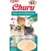 INABA Churu Cat bocconcino cremoso per gatti al pollo e granchio 56 g