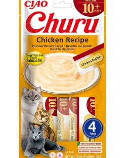 INABA Churu Cat Senior Chicken 4x14g prelibatezza cremosa per gatti anziani al gusto di pollo