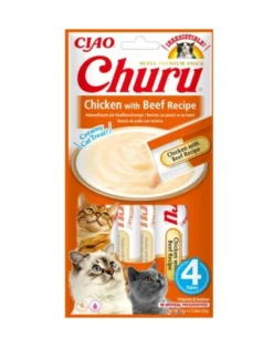INABA Churu Chicken with beef 4x14g pollo con manzo per il gatto
