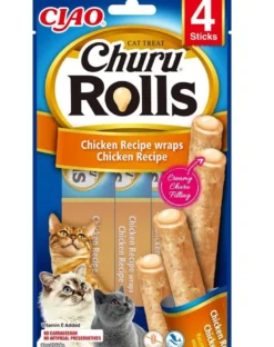 INABA Churu Rolls Chicken 4x10g bocconcini con pollo per gatti