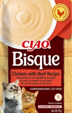 INABA CIAO Bisque Crema di pollo e manzo 12x40g