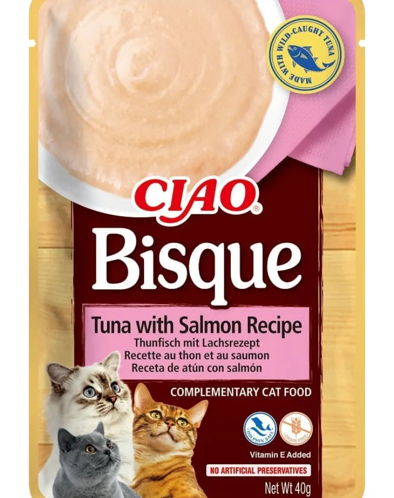 INABA CIAO Bisque Zuppa di tonno e salmone per gatti 40g