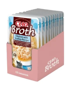 INABA CIAO Broth Brodo con pollo e capesante per gatti 12x40g