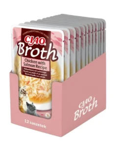 INABA CIAO Broth Brodo con pollo e salmone per gatti 12x40g