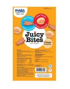 INABA Juicy Bites bocconcini umidi di pesce e cozze per gatti 33,9 g (3x11,3 g)