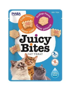 INABA Juicy Bites crocchette umide di capesante e granchio per gatti 33,9 g (3x11,3 g)