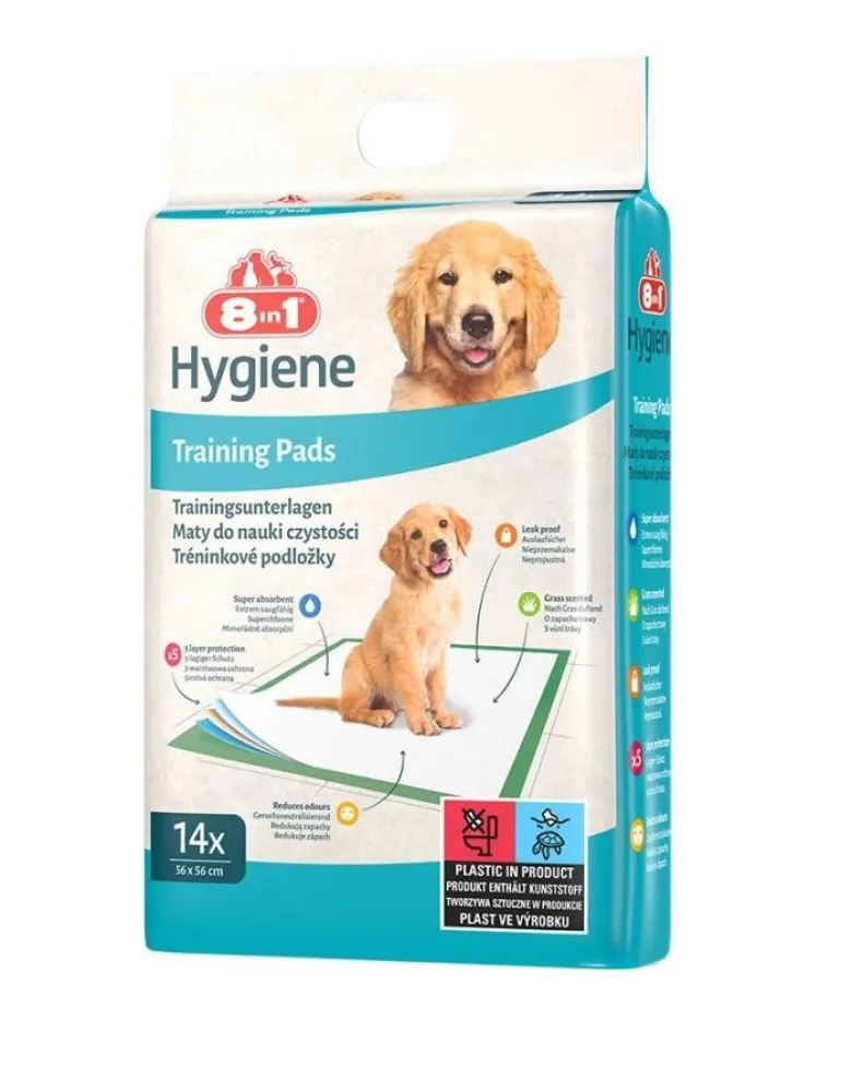 8IN1 Cuscinetti per cuccioli 60 x 60 cm 14 pz.