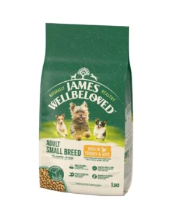 JAMES WELLBELOVED Adult 1,5 kg alimento secco completo per cani adulti di piccola taglia da 6 mesi a 10 anni ricco di tacchino e riso