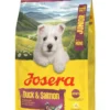 JOSERA Duck and Salmon Junior Mini 10 kg per lo sviluppo corretto dei cuccioli di piccole razze