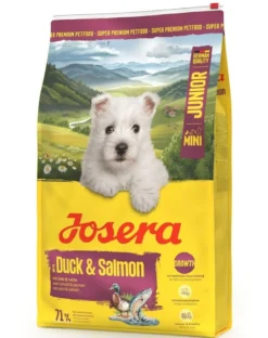 JOSERA Duck and Salmon Junior Mini 10 kg per lo sviluppo corretto dei cuccioli di piccole razze