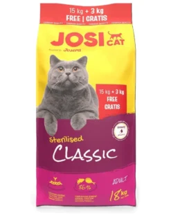 JOSERA JosiCat Classic Sterilised cibo secco per gatti sterilizzati 15kg + 3kg gratis