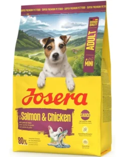 JOSERA Mini Adult Salmon and Chicken 3kg senza glutine cibo con salsa per cani di piccola taglia