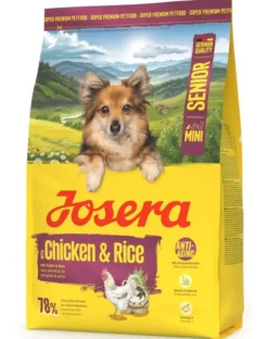 JOSERA Mini Senior Chicken and Rice 3kg cibo senza glutine per cani anziani di piccole razze