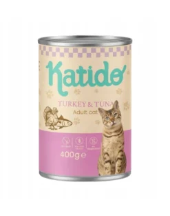 KATIDO Adult Cat Turkey and Tuna 400 g tacchino e tonno con olio di salmone per gatti