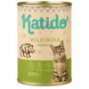KATIDO Adult Cat Wild Boar 400 g cinghiale con olio di salmone per gatti
