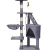 KATIDO Tiragraffi alto per gatti 118 cm blu-grigio