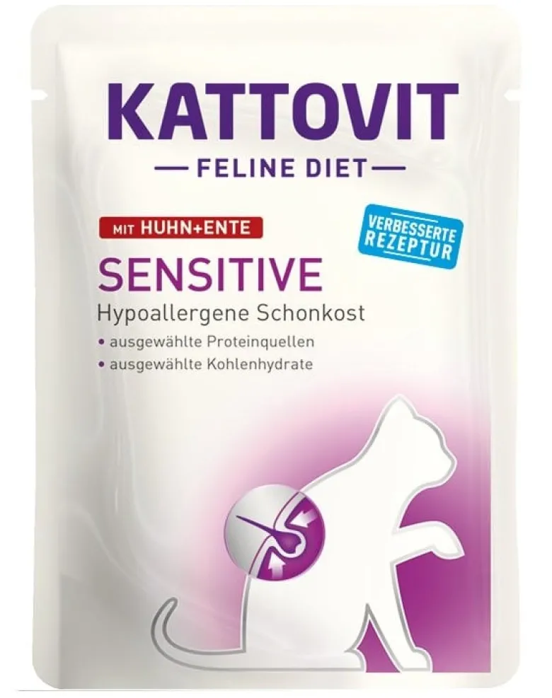 KATTOVIT Feline Diet Sensitive Pollo e anatra 85g