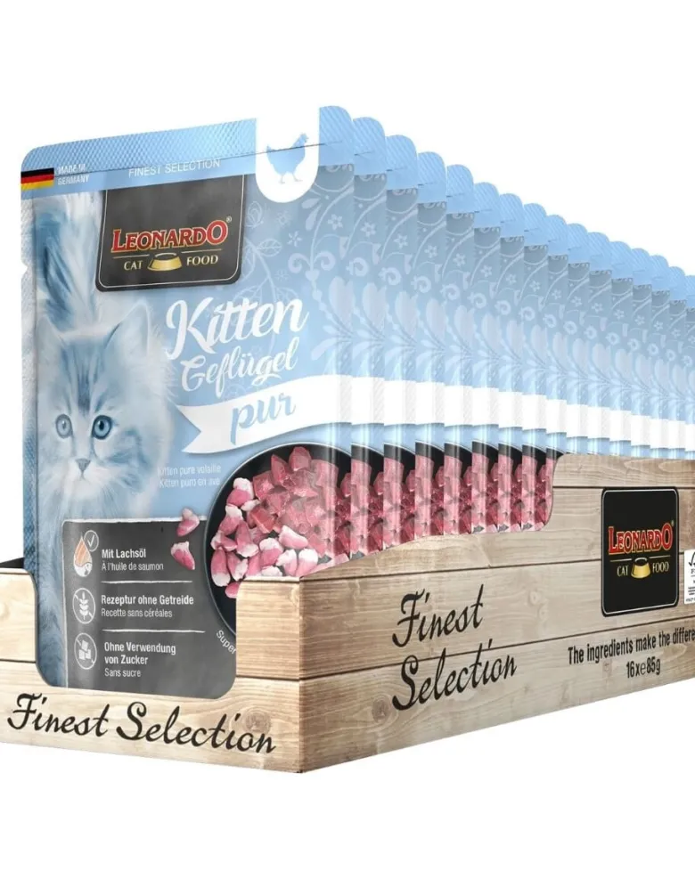 LEONARDO Finest Selection Kitten Pollame 16 x 85 g
