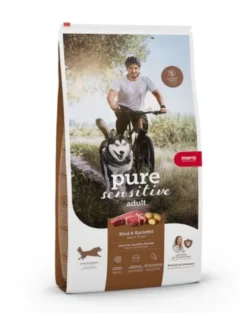 MERA Dog Pure Sensitive Fresh Meat Adult Beef Potato 4 kg manzo e patate, cibo secco per cani sensibili