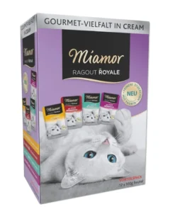 MIAMOR Ragout Royale Multibox 12 x 100 g aromi di pesce e carne in crema