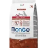 MONGE Mini Puppy cibo per cuccioli agnello e riso 2,5 kg