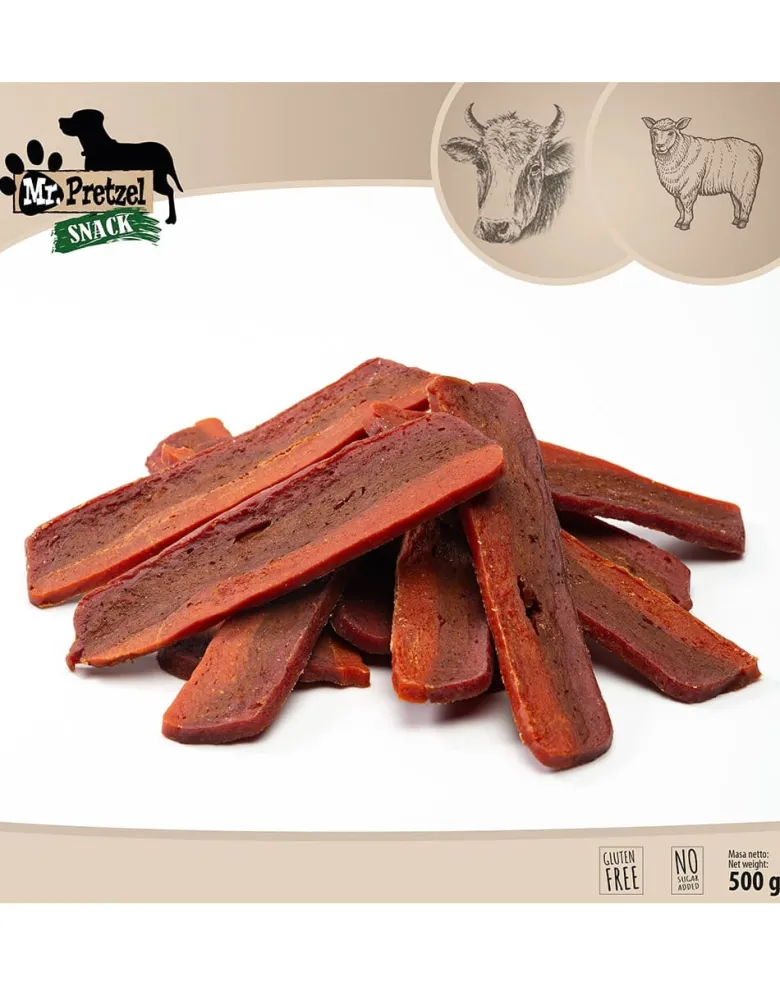 MR. PRETZEL Trisapore Manzo Agnello Cervo 500g snack per cani
