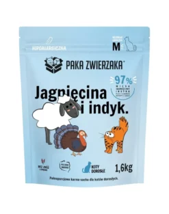 PAKA ZWIERZAKA Crocchette Agnello e Tacchino per Gatto M 1,6 kg
