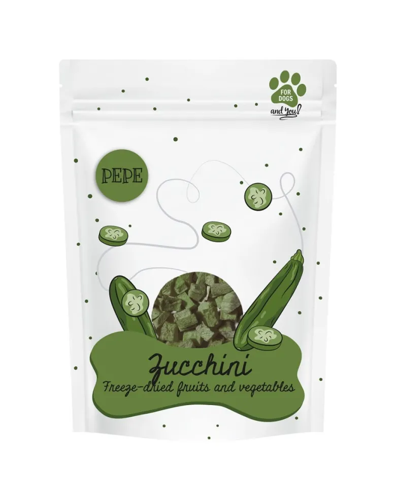 PAKA ZWIERZAKA PEPE Freeze-dried verdure liofilizzate per cani zucchine 20 g