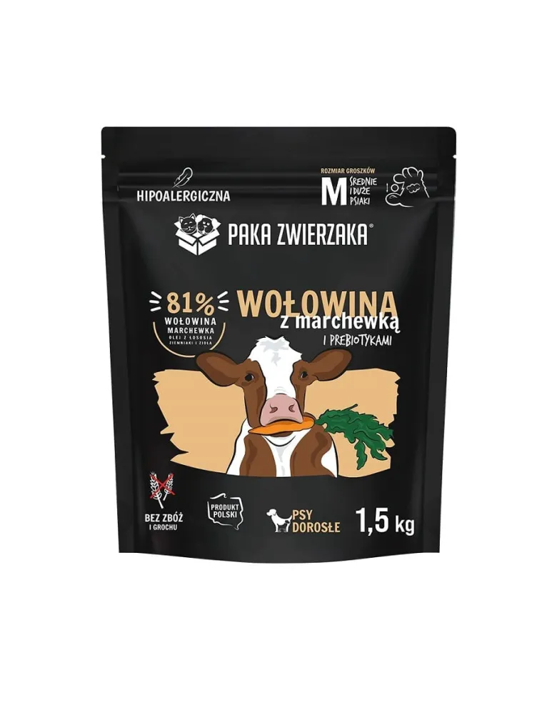 PAKA ZWIERZAKA Seventh Heaven Crocchette Manzo e Carote M 1,5kg