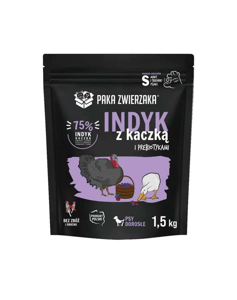 PAKA ZWIERZAKA Seventh Heaven Tacchino e anatra Mini S 1,5 kg