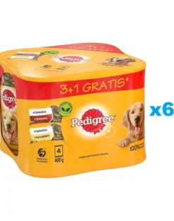 PEDIGREE Adult 24x400 g cibo umido completo per cani adulti in gelatina con pollo e manzo