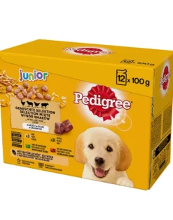 PEDIGREE Junior Scelta di gusti con riso in bustina 48x100g cibo umido in gelatina per cuccioli con pollo, agnello, pollame e manzo