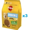 PEDIGREE Junior 3x2,6kg alimento completo con pollame e verdure per la crescita di cani di taglia grande e media