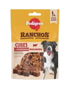 PEDIGREE Ranchos Cubes 70g Alimento complementare con manzo per cani adulti