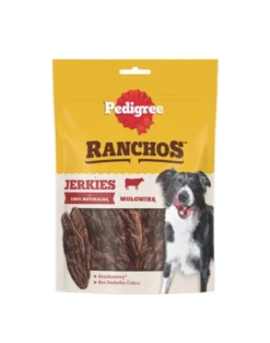 PEDIGREE Ranchos Jerkies Alimento complementare senza cereali con manzo per cani adulti 180g