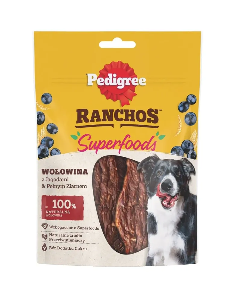 PEDIGREE Ranchos Superfoods con manzo, mirtilli e cereali integrali 70g