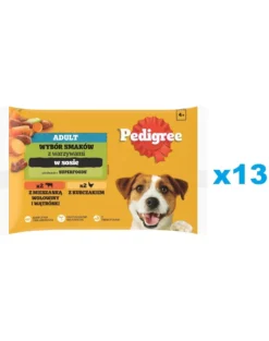 PEDIGREE Scelta di gusti con verdure in salsa52x100g cibo umido per cani bocconcini con pollo e con manzo e fegato