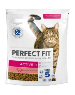 PERFECT FIT (Active 1+) 750 g Ricco di carne di manzo - cibo secco per gatti