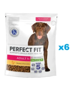 PERFECT FIT Adult 1+ Alimento secco completo ricco di pollo per cani adulti di razza grande 6x825g