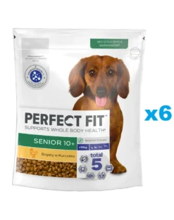 PERFECT FIT Senior 10+ Alimento secco completo ricco di pollo per cani di taglia piccola oltre 10 anni 6 x 825g