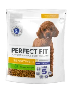 PERFECT FIT Sensitive 1+ Alimento secco completo ricco di tacchino per cani adulti di piccola taglia 825g